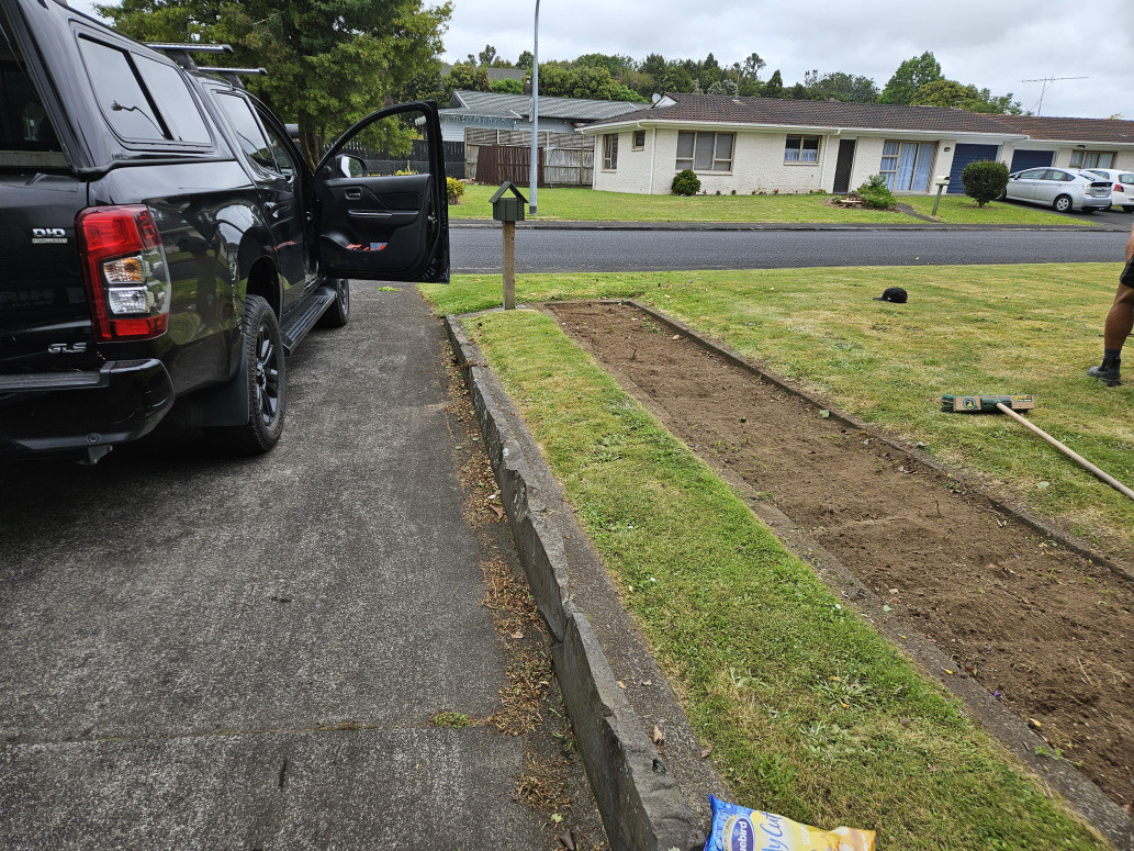 Garden cleaned by team