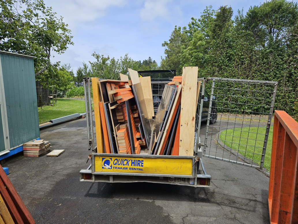 Timber loaded and ready to be recycled
