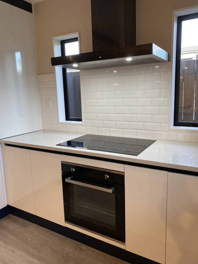 Replaced rangehood, stove and oven