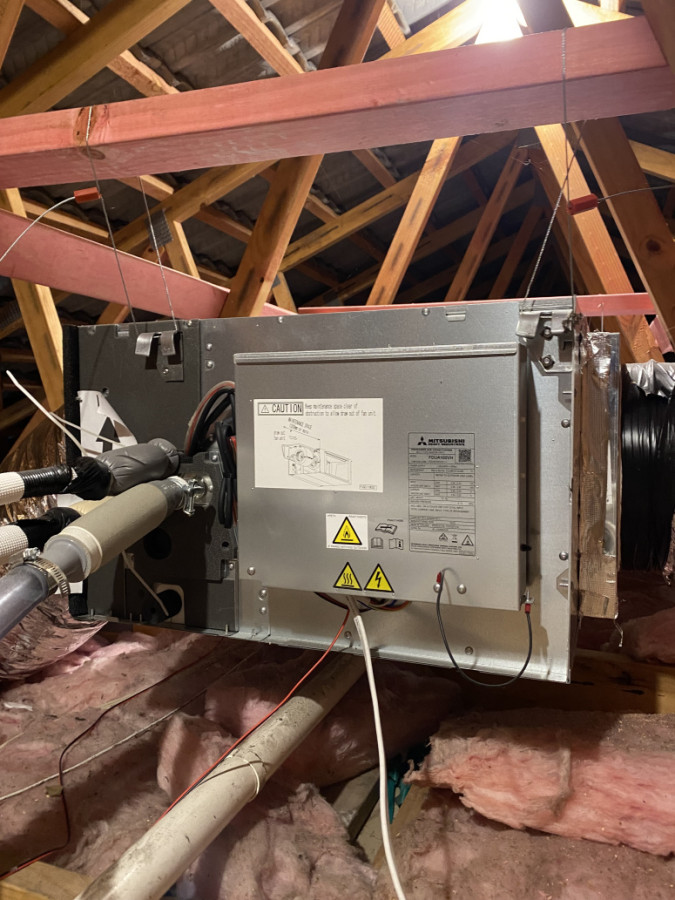 Mitsubishi ducted system install