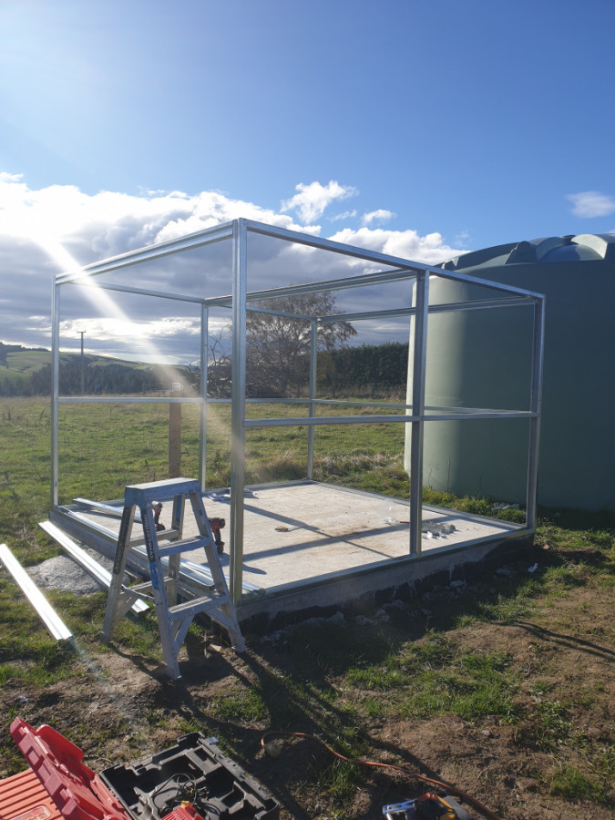 Steel frame constructed