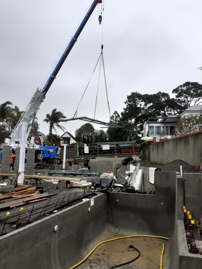 House beam site installation