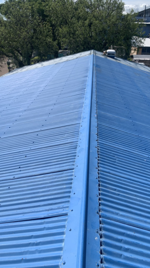 The original colour and state before washing and prepping Roof.