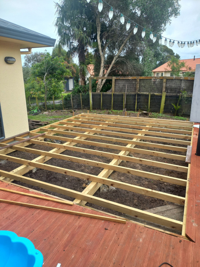 Deck exstension. Framing to finish