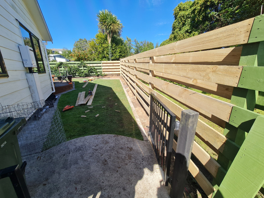 Installed new fence posts and rails