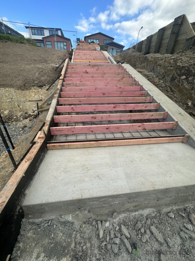 Boxing for insitu concrete stairs 3m wide