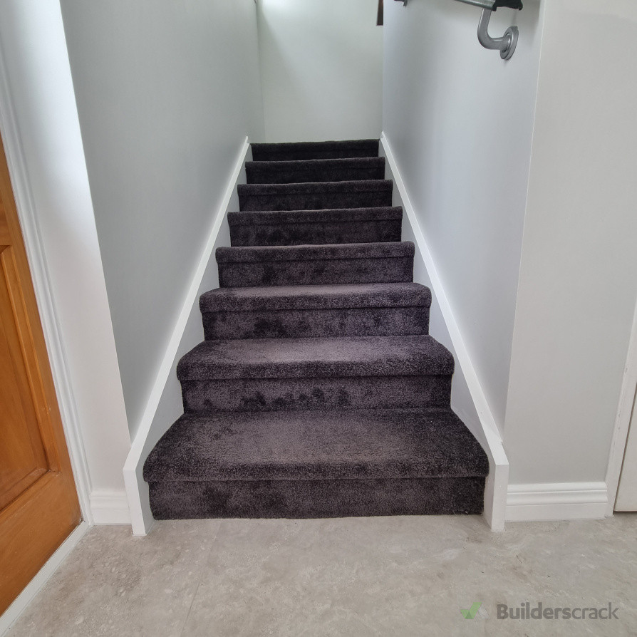 Carpeted stairs