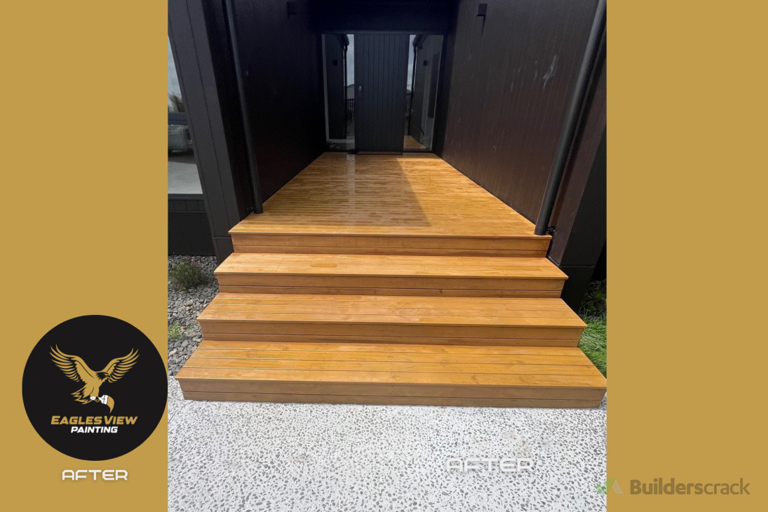 Residential - Staining Deck & Front Entrance Walk Way Area | Builderscrack