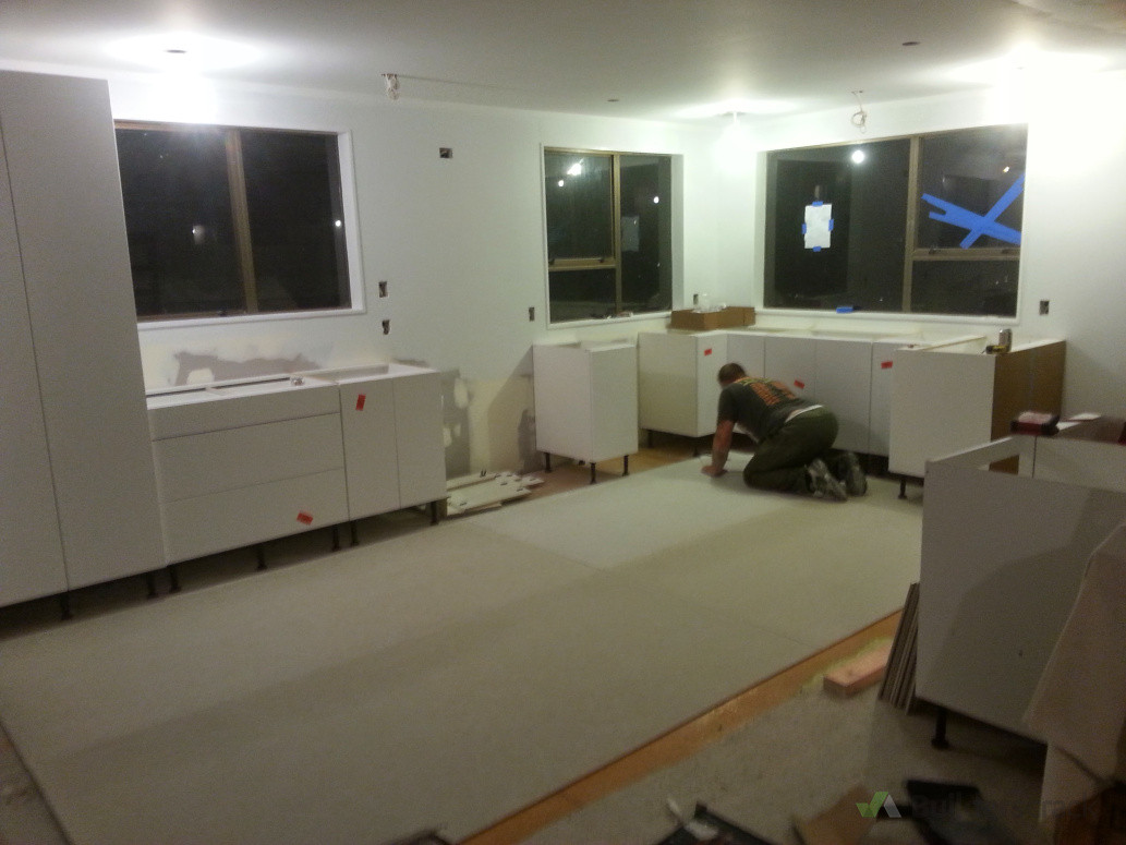 strip to studs rewire replumb fit moduler kitchen .gib plaster paint ,tile