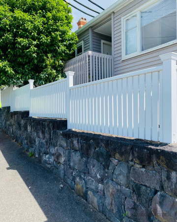 Finish exterior fence