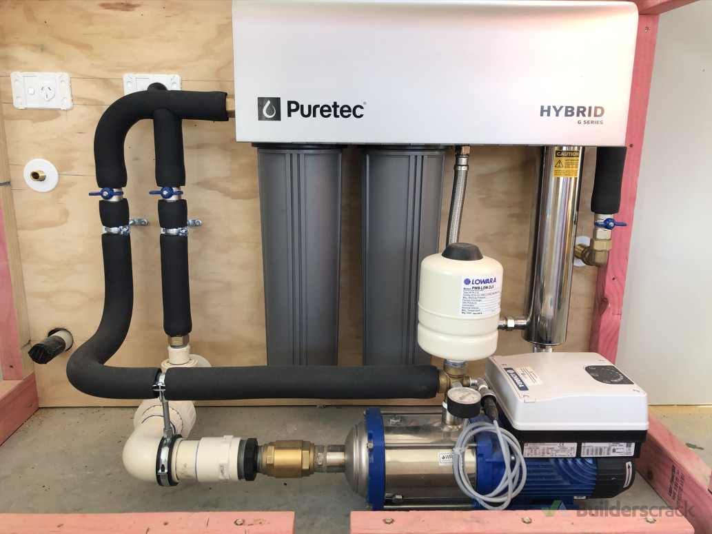 Pump & filtration with a by pass for backup feed