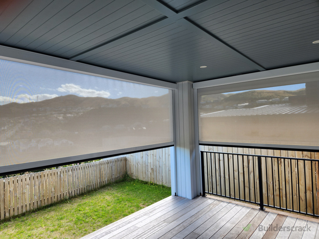 18 square metres involved over 120 kg of blinds fixed perfectly..creating an outdoor room