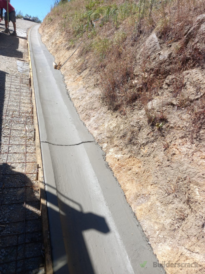50m plus channel hand mixed and poured as per request from client