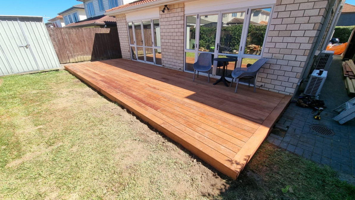 New deck ready for summer time BBQ
