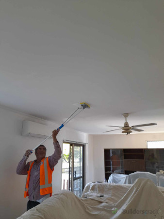 Cleaning ceiling to start painting