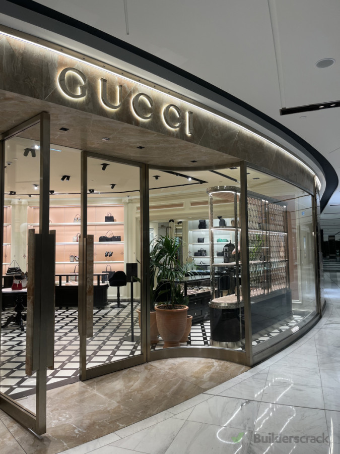 LED strip lighting installed for Gucci New Market