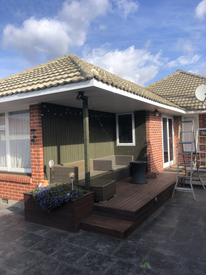 fascia wrapped in coloursteel  hides the old and presents the new