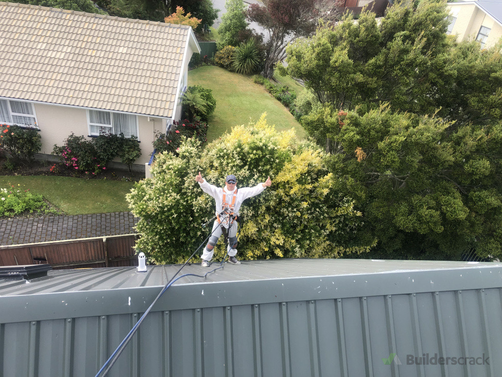 Roof repaint  No scafflod needed here