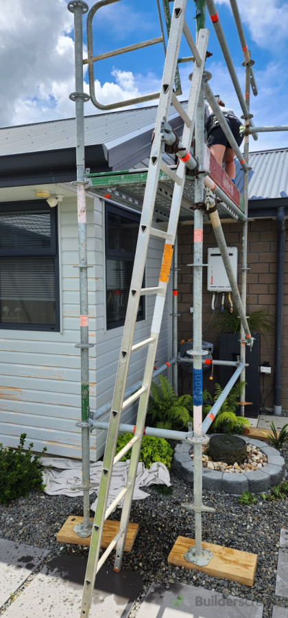 Scaffolding for working at heights.