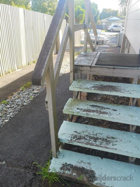 Wobbly stair handrail and Broken PVC Roofing sheet ( 940657
