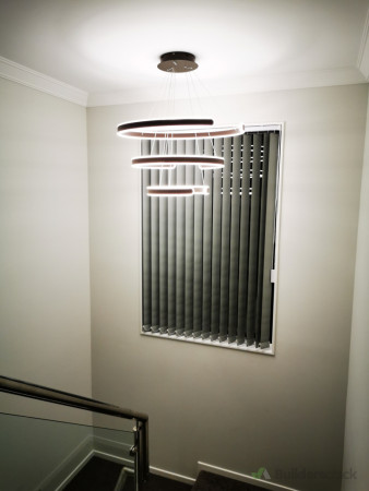 vertical blinds for light control in the stairs
