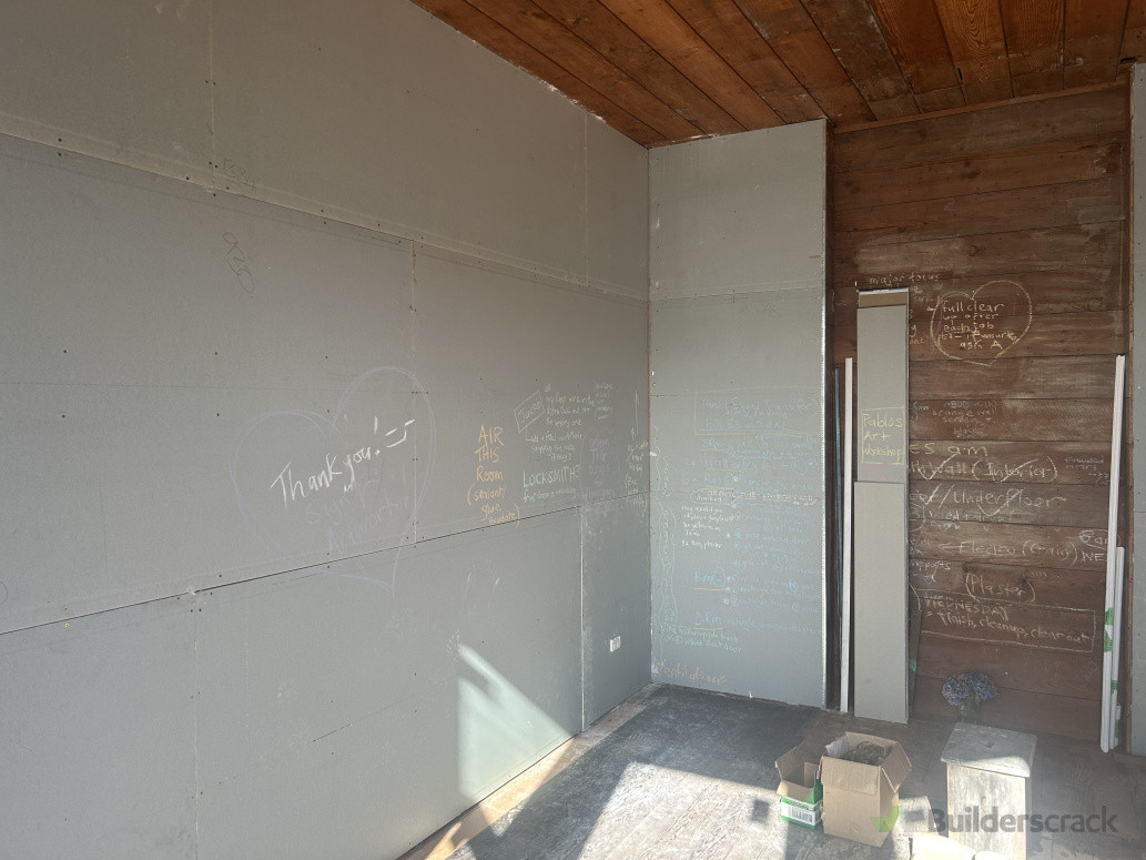 New linings and Salvaged sarking feature wall