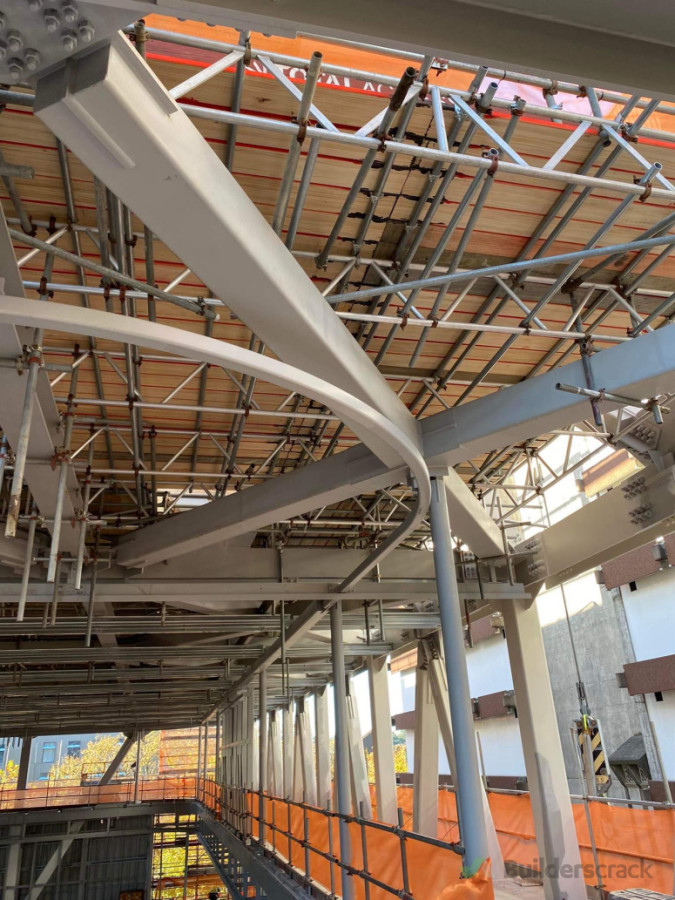 Suspended scaffold off Structural steel