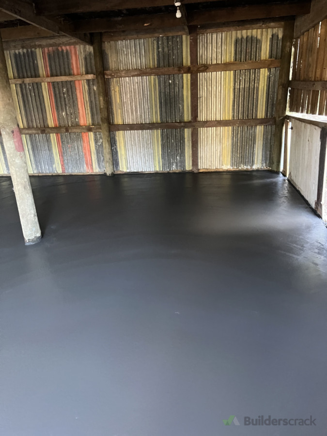 color Smooth finish concrete for garage .