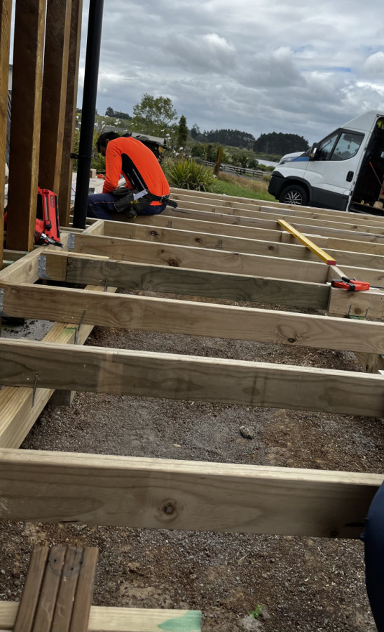 Life style House decking in Rotokauri .