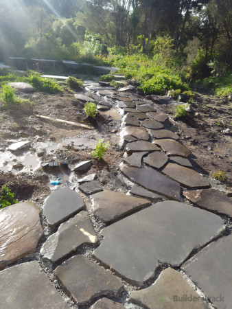 Natural look stone path