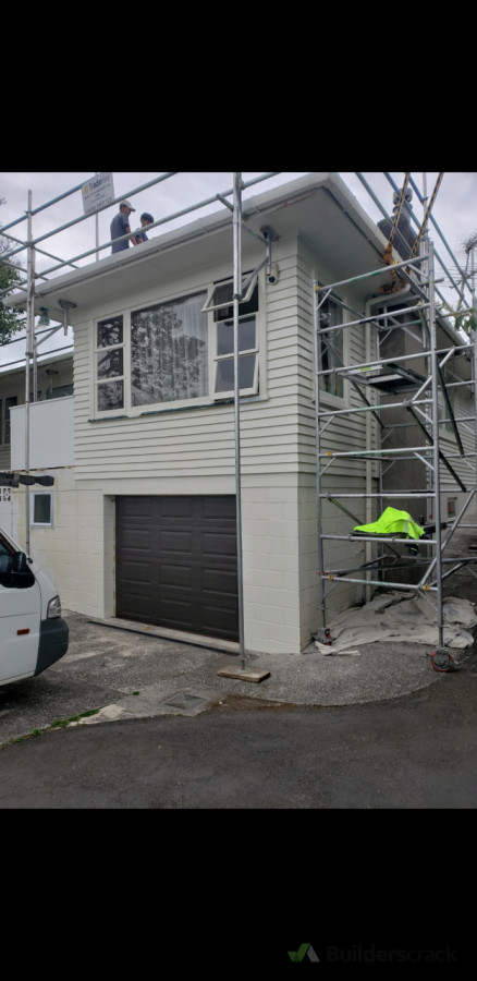 Painting the roof and weather boards