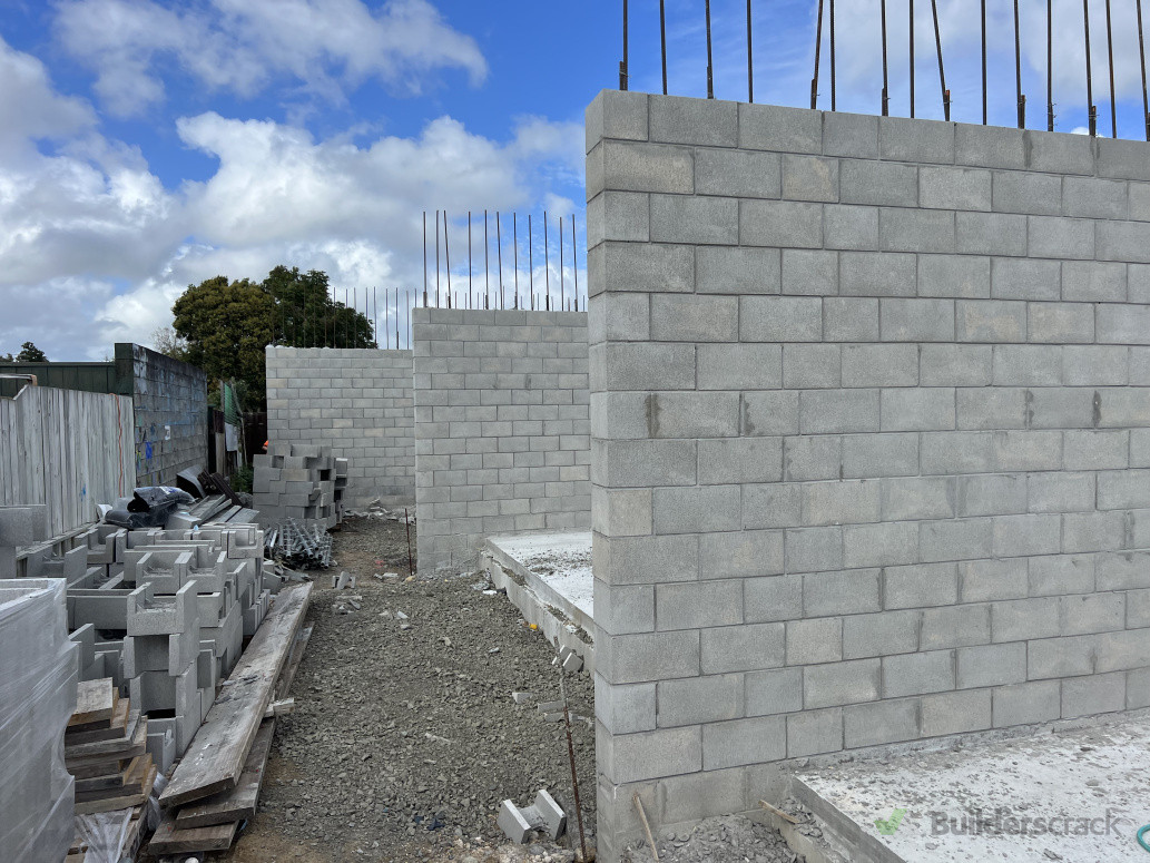 Blockwork for 4 Townhouses being Carriedvat Manukau