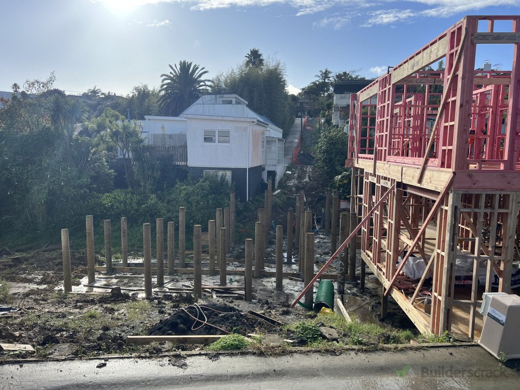 Suspended Driveway Piles Poured