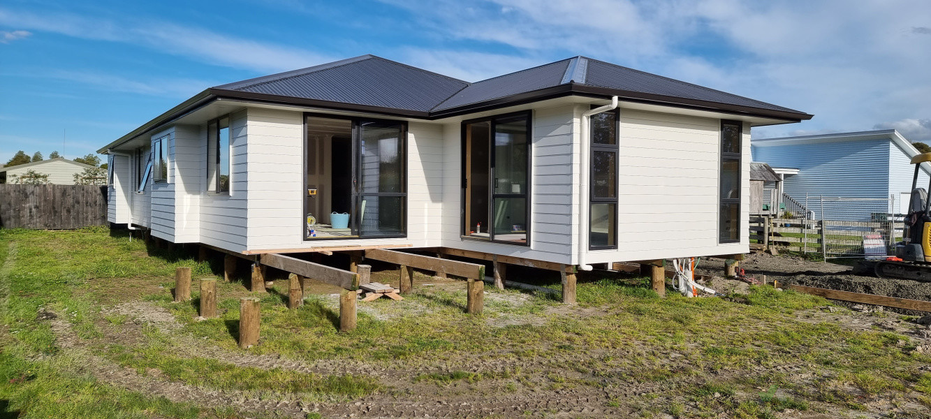 Cladding finished ready for deck and base boards