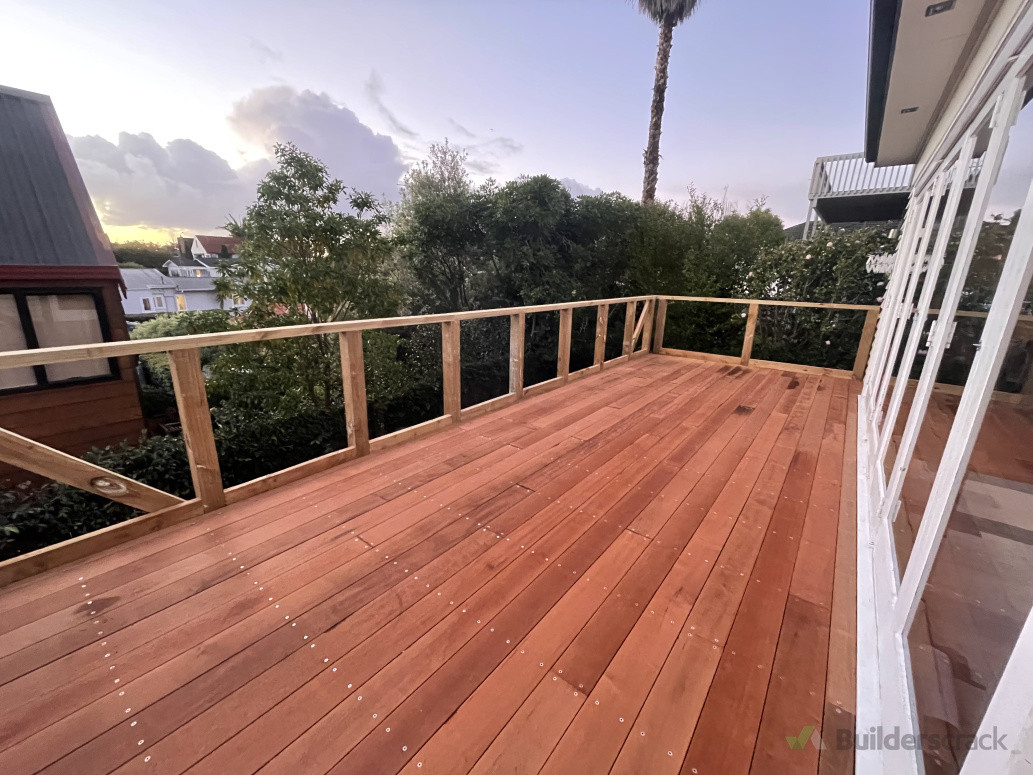 Kwila deck in st heliers