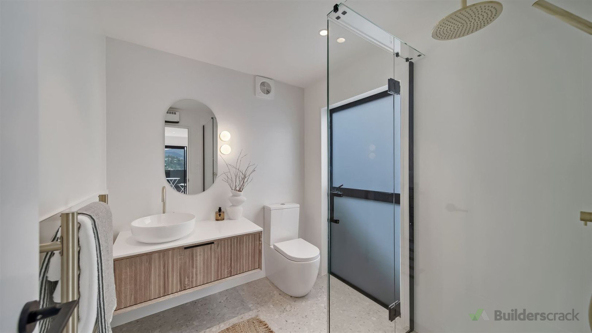 install of vanity and shower