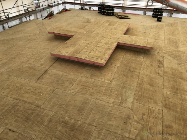 New plywood roof
