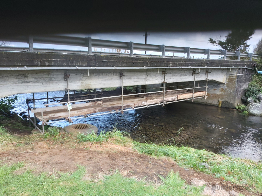 access under the bridge for concrete repairs