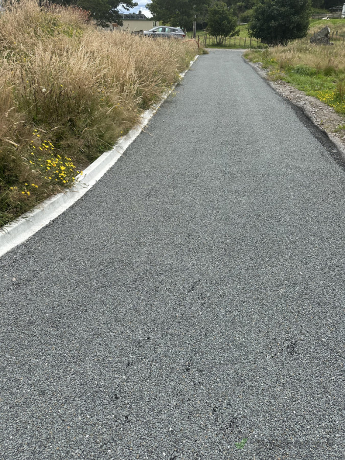 We do kerbing and chip-seal a job tha was completed last year  November 2023z