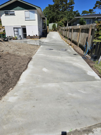 Concrete driveway