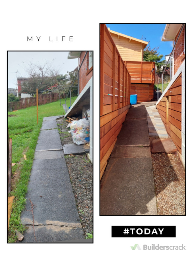 Kwila decking job before and after