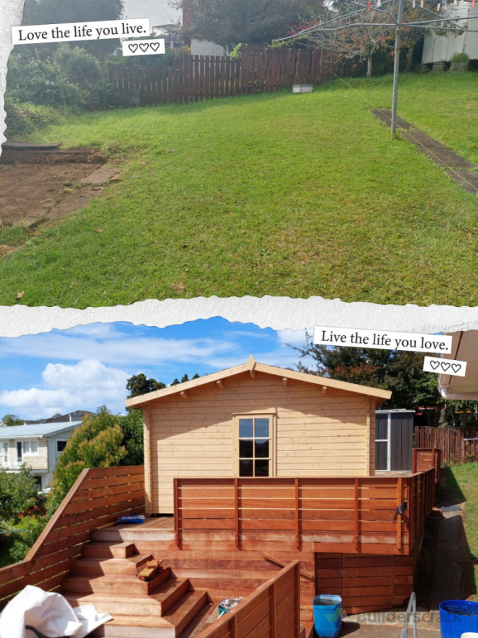 Kwila decking job before and after