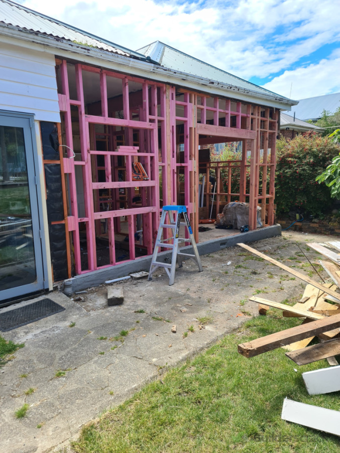 Reframing of a late 1800's home, part of a full renovation out Andersons bay
