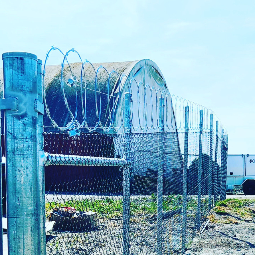 Chain link security fencing