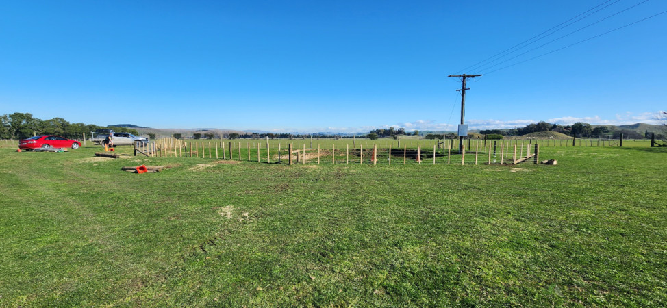 Fencing off a water pump shed