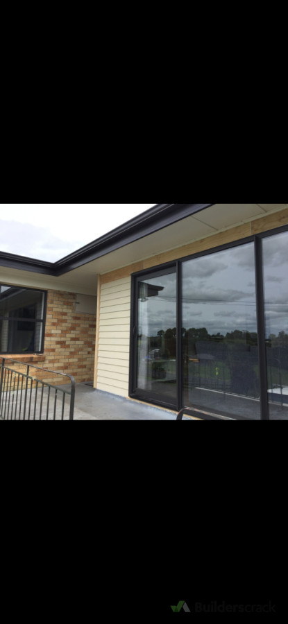 Re clad of wall and joinery install