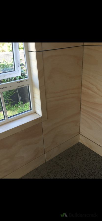 Plywood interior wall linings