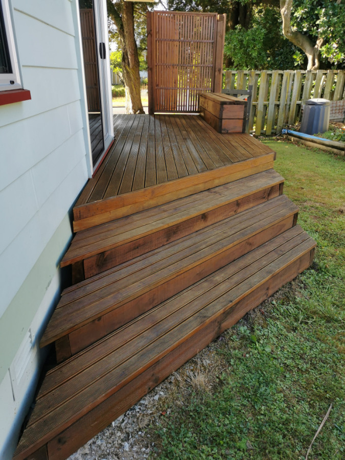 Deck staining job, another happy client