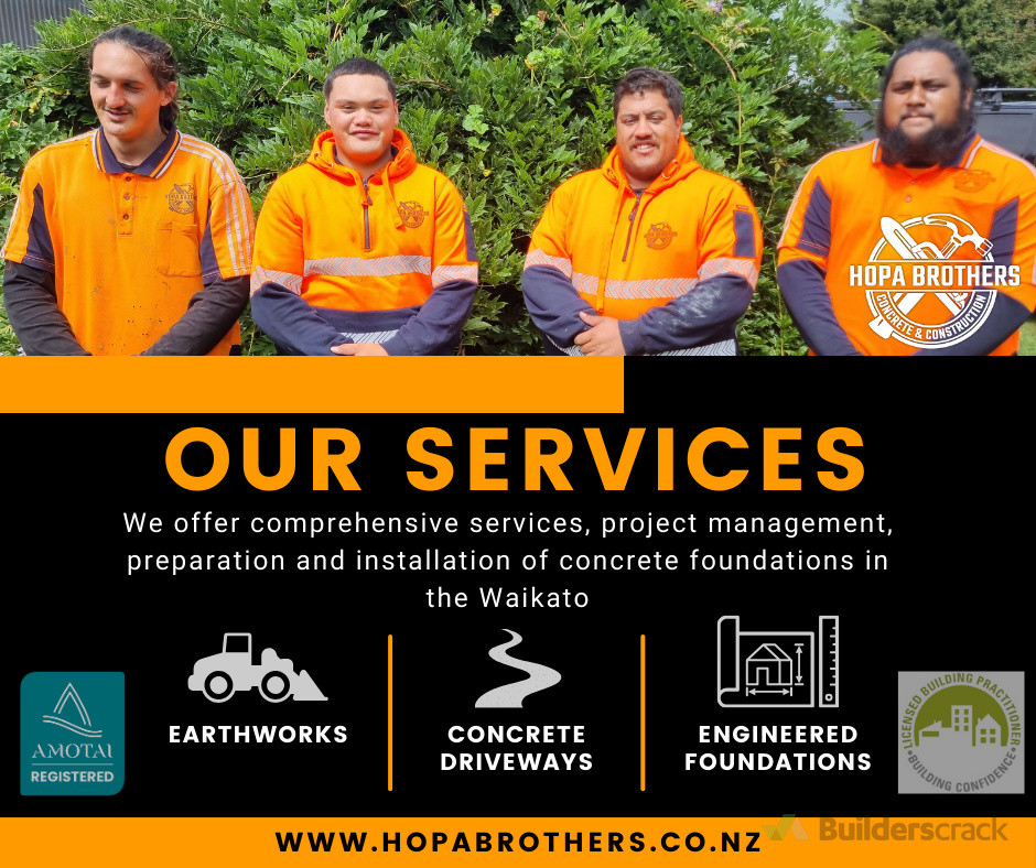 Earthworks, driveways, patios and house slabs