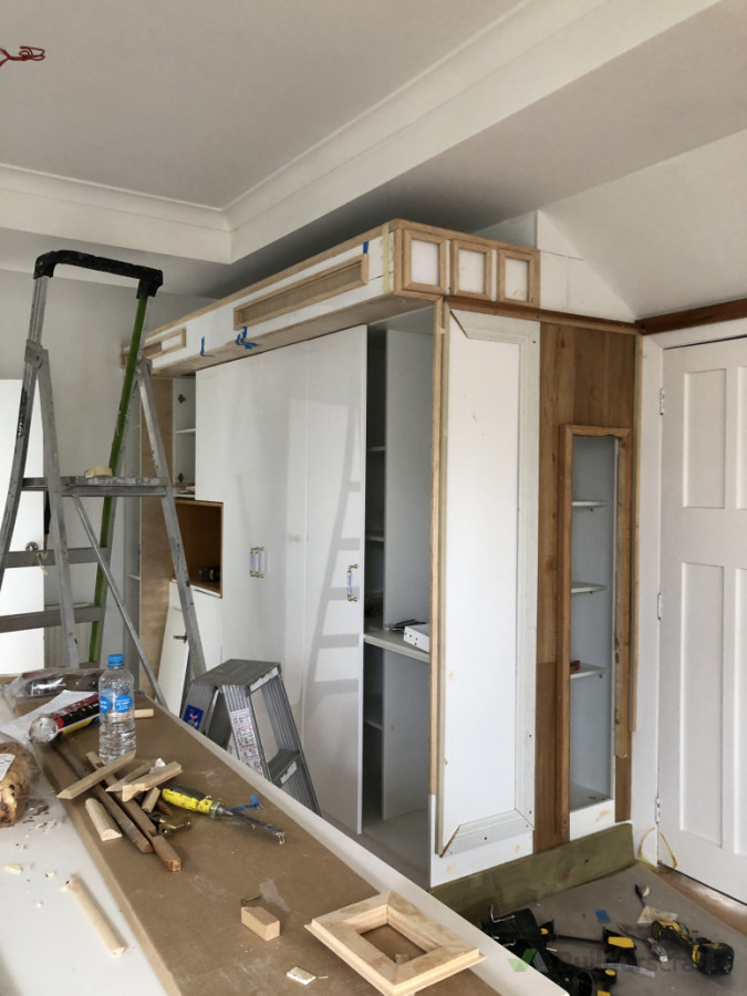 modified pantry  with trims and varnish